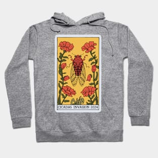 Cicadas Tarot Card Cicada Invasion 2024 Hoodie